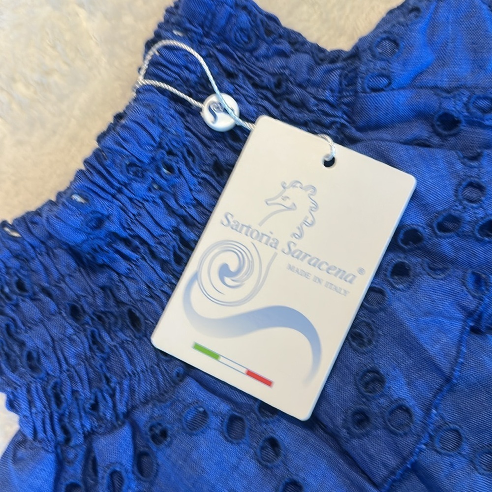 Blue Sequin Layered Skirt - Picture 4 of 4